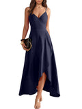 ANRABESS Formal Dresses for Women Evening Party Cocktail Long Dress Split Elegant V Neck Wrap Ruffle Wedding Guest Dresses