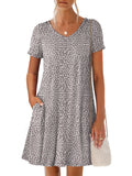 ANRABESS Women's Summer T Shirt Short Dress with Pockets